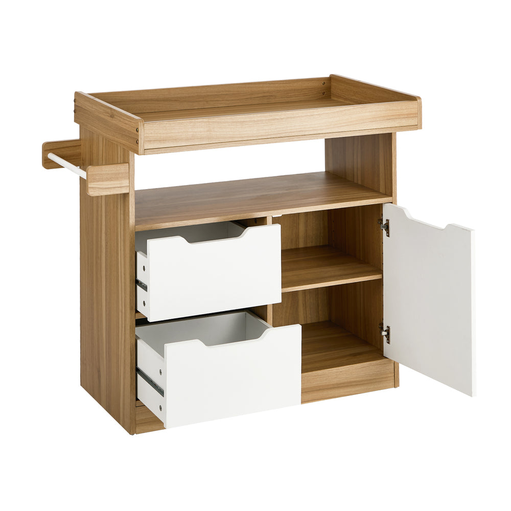 Baby Changing Table Nursery Storage Drawers Shelves Cabinet