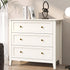 3 Chest Of Drawers Dresser Metal Handle White