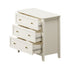 3 Chest Of Drawers Dresser Metal Handle White