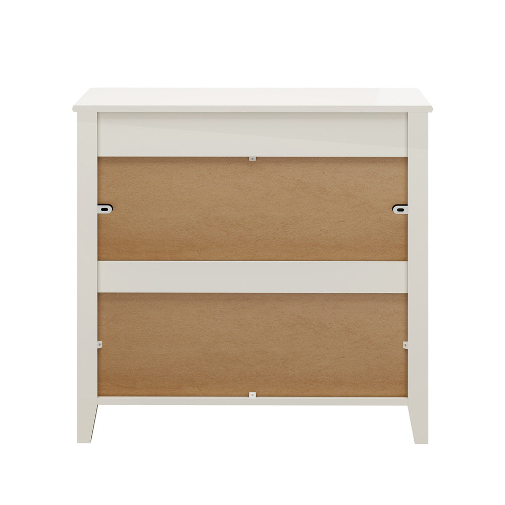 3 Chest Of Drawers Dresser Metal Handle White