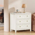 3 Chest Of Drawers Dresser Metal Handle White