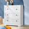 Hamptons 3 Chest of Drawers White Bedroom Storage Cabinet