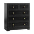 Chest of Drawers with 5 Drawers Black