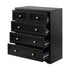 Chest of Drawers with 5 Drawers Black