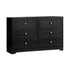 Oikiture 6 Chest of Drawers and 2 Bedside Tables Hamptons Furniture Set
