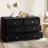 Oikiture 6 Chest of Drawers and 2 Bedside Tables Hamptons Furniture Set