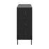 Oikiture 8 Drawer Chest of Drawers Tallboy Handle-Free Storage Walnut Black