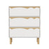 Oikiture Kids 3-Drawer Chest with Handle-Free Cloud-Shaped Fronts, White