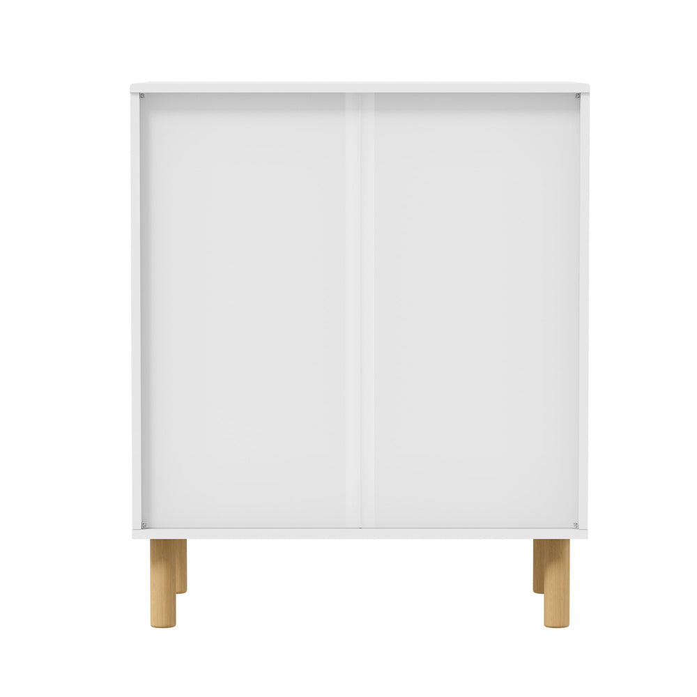 Oikiture 3 Chest Of Drawers Handle-free Kids Bedroom Storage White