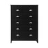 6 Chest of Drawers Tallboy Dresser Black