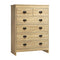 Tallboy Chest of Drawer with 6 Drawers Natural Wood