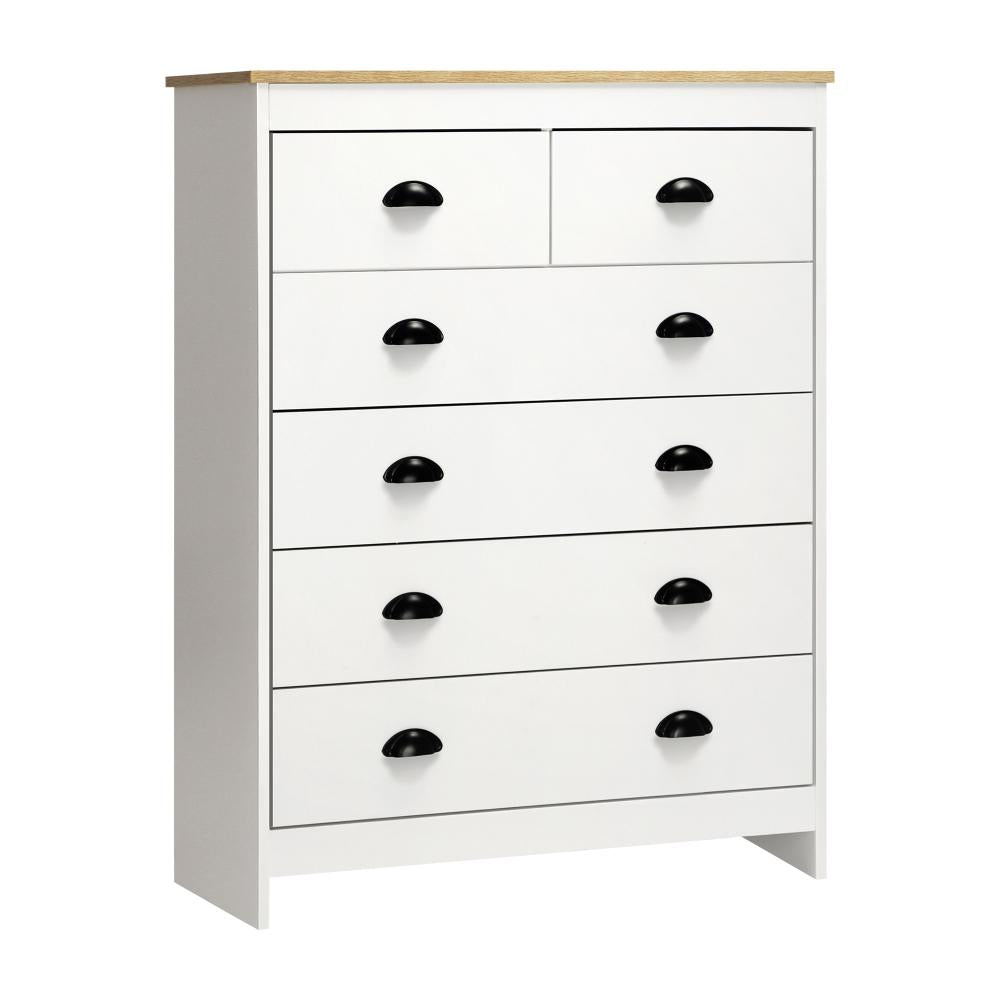 Tallboy Chest of Drawer with 6 Drawers White