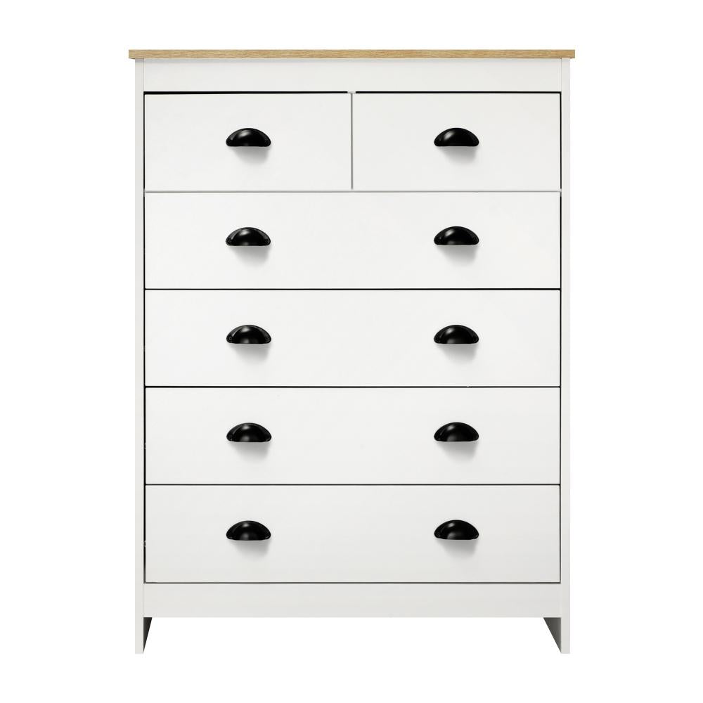 Tallboy Chest of Drawer with 6 Drawers White