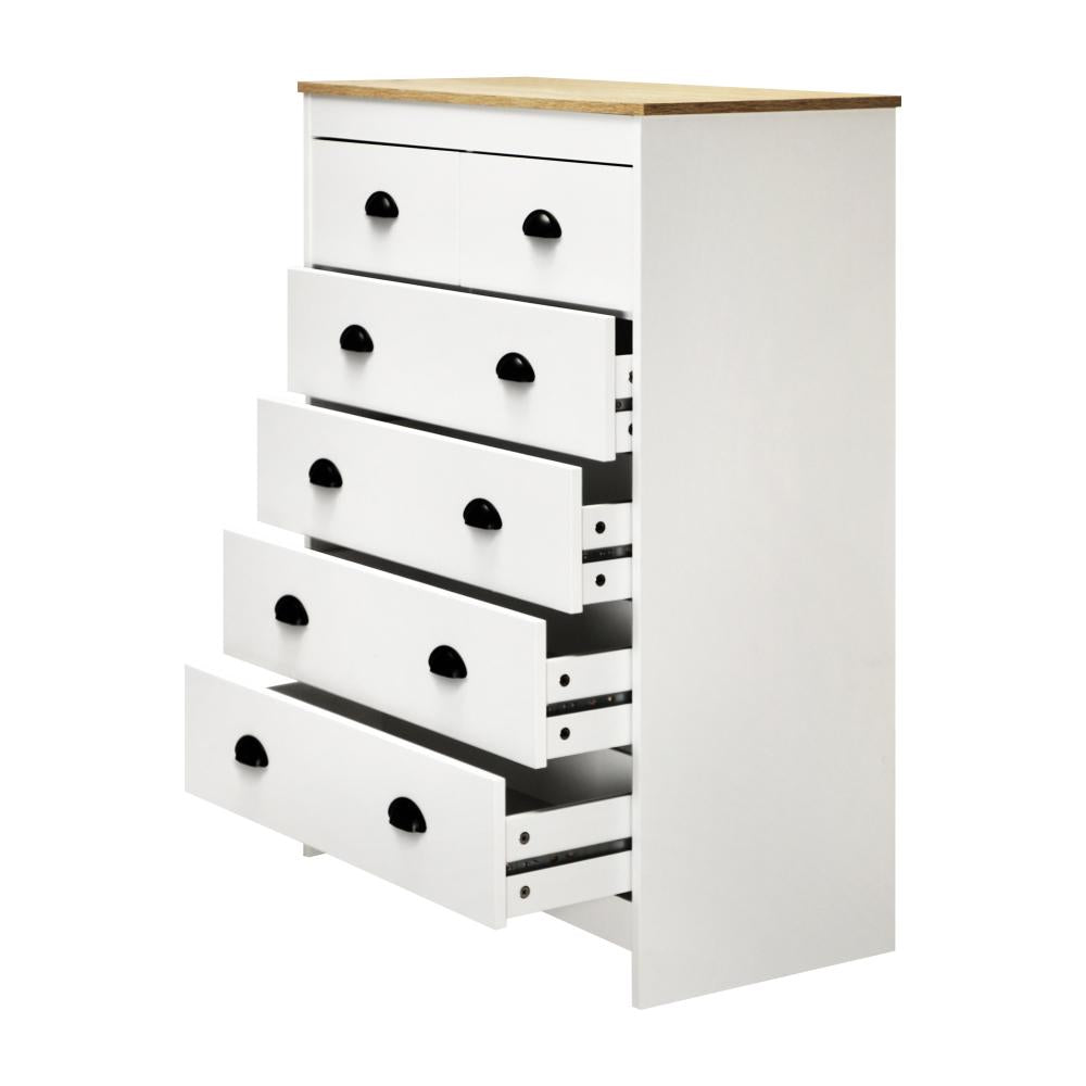 Tallboy Chest of Drawer with 6 Drawers White