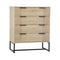 4 Chest of Drawers Dresser Table Lowboy Natural