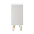 3 Chest of Drawers Gold Handles Dresser Storage Cabinet White