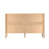 Oikiture 6 Chest Of Drawers Dresser Lowboy Handle-Free Natural
