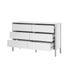 Oikiture 6 Chest Of Drawers Dresser Lowboy Handle-Free White