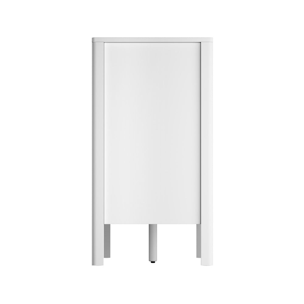 Oikiture 6 Chest Of Drawers Dresser Lowboy Handle-Free White