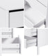 Oikiture 6 Chest Of Drawers Dresser Lowboy Handle-Free White