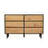 6 Chest of Drawers Lowboy Storage Dresser Bedroom Natural