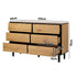 6 Chest of Drawers Lowboy Storage Dresser Bedroom Natural