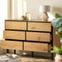 6 Chest of Drawers Lowboy Storage Dresser Bedroom Natural