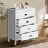 Oikiture 4 Chest of Drawers and Bedside Table Vintage Bedroom Set