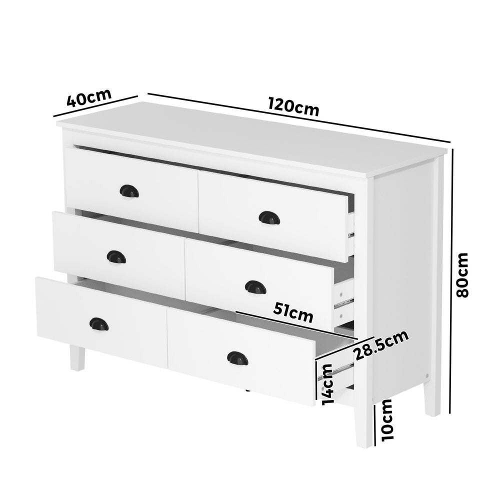 6 Chest of Drawers Dresser Vintage