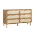 6 Chest of Drawers Lowboy Storage Cabinet Dresser Natural