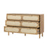 6 Chest of Drawers Lowboy Storage Cabinet Dresser Natural