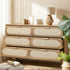 6 Chest of Drawers Lowboy Storage Cabinet Dresser Natural