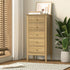 Oikiture 5 Chest of Drawers Dresser Tallboy Storage Cabinet Natural