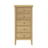 Oikiture 5 Chest of Drawers Dresser Tallboy Storage Cabinet Natural