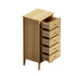 Oikiture 5 Chest of Drawers Dresser Tallboy Storage Cabinet Natural