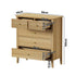 Oikiture 5 Chest of Drawers Dresser Storage Cabinet Tallboy Natural