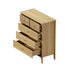 Oikiture 5 Chest of Drawers Dresser Storage Cabinet Tallboy Natural