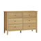 Oikiture 6 Chest of Drawers Dresser Tallboy Natural