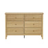 Oikiture 6 Chest of Drawers Dresser Tallboy Natural