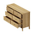 Oikiture 6 Chest of Drawers Dresser Tallboy Natural