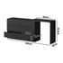 Oikiture 6 Chest of Drawers Dresser with Side Table Black