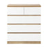 Oikiture 5 Chest of Drawers Tallboy Cabinet Dresser Table Wooden White Furniture