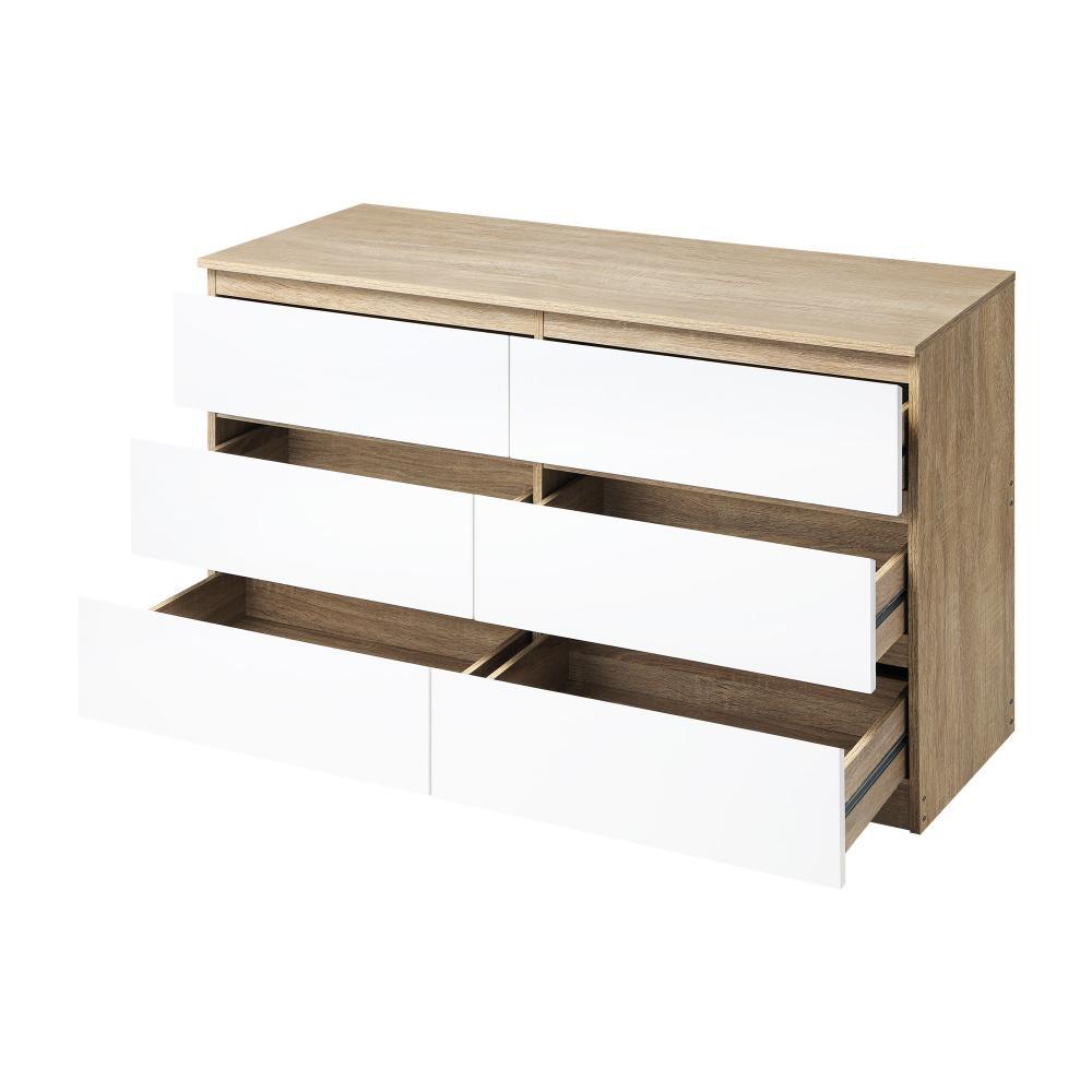 6 Chest of Drawers Tallboy Cabinet Dresser Table Wooden White Furniture