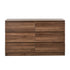 Oikiture 6 Chest of Drawers Lowboy Storage Cabinet Dresser Walnut