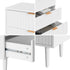 Oikiture 4 Chest of Drawers Tallboy White Gold