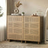4 Chest of Drawers Storage Cabinet Tallboy Natural Set of 2