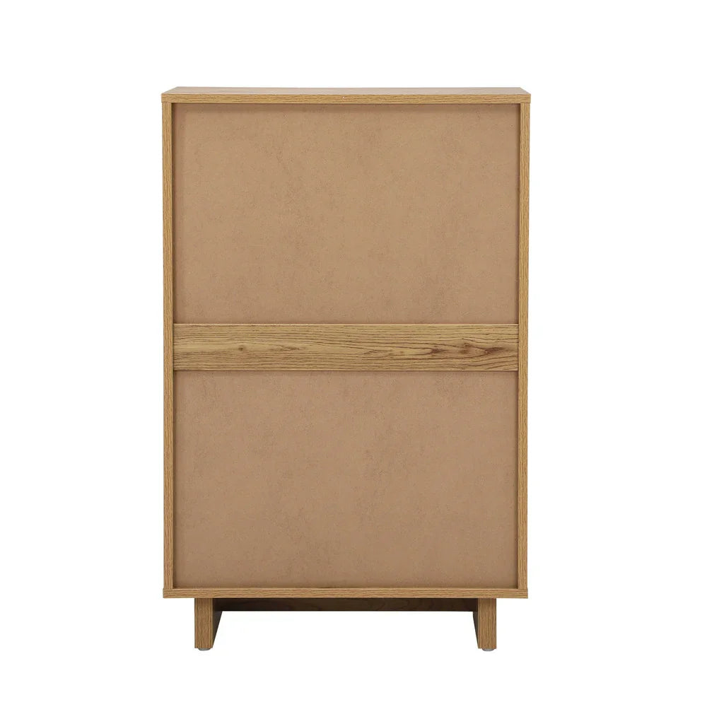 4 Chest of Drawers Storage Cabinet Tallboy Natural Set of 2