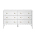Oikiture 6 Drawer Kids Chest of Drawers White Painted Storage Cabinet