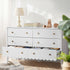 Oikiture 6 Drawer Kids Chest of Drawers White Painted Storage Cabinet