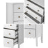 Oikiture 6 Drawer Kids Chest of Drawers White Painted Storage Cabinet